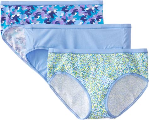 Hanes ET41AS Womens Cotton Stretch Hipster Panties With Comfortsoft ...