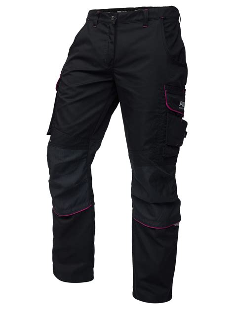 Women's work trousers PUMA Precision X, Black-Pink - Work Foxx