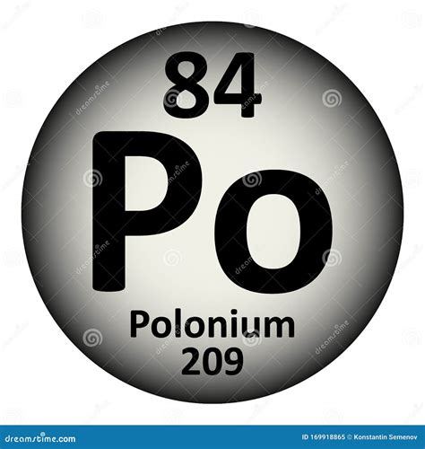 Periodic Table Element Polonium Icon Stock Illustration - Illustration ...