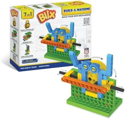 Blix Build-A-Machine STEM Kit for Kids 5+ Years, Educational Toy to ...