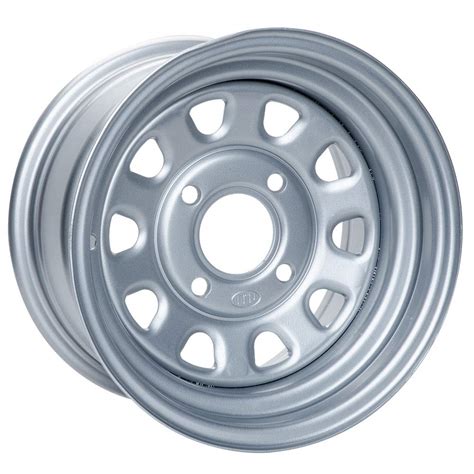 ITP Delta Steel Wheel - 12x7 - 4+3 Offset - 4/156 - Silver , Wheel Rim ...