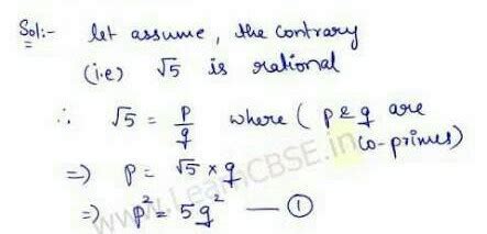 prove root 5 is irrational - Brainly.in