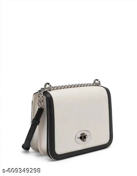 Colourblocked Structured Shoulder Bag With Detachable Sling Strap