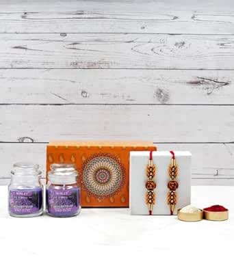 HOSLEY Scented Jar Candles Rakhi Gift Set|Perfect Rakhi Gift for ...
