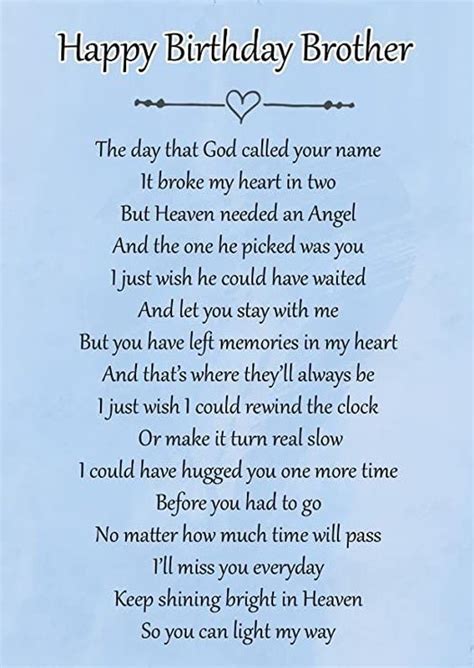 86 Happy Birthday Wishes for Brother In Heaven Quotes, Wishes ...