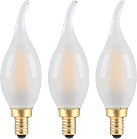 Frosted E12 Candelabra Bulb 25W Equivalent LED Chandelier Light Bulbs ...