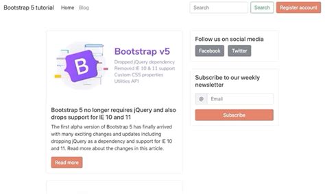 Image result for Bootstrap 5 Tutorial for Beginners