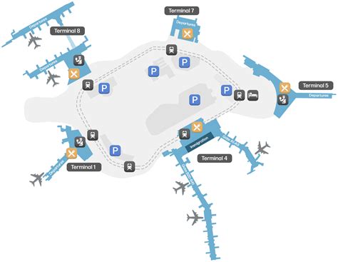 JFK Airport map – find terminals, gates and transportation ...