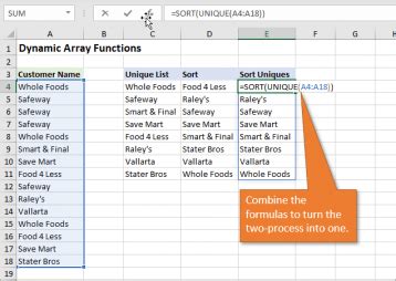 Excel Dynamic Array 的图像结果