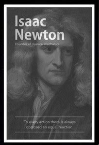 ISAAC NEWTON UMC 300 GSM POSTER WITH FRAME Photographic Paper ...