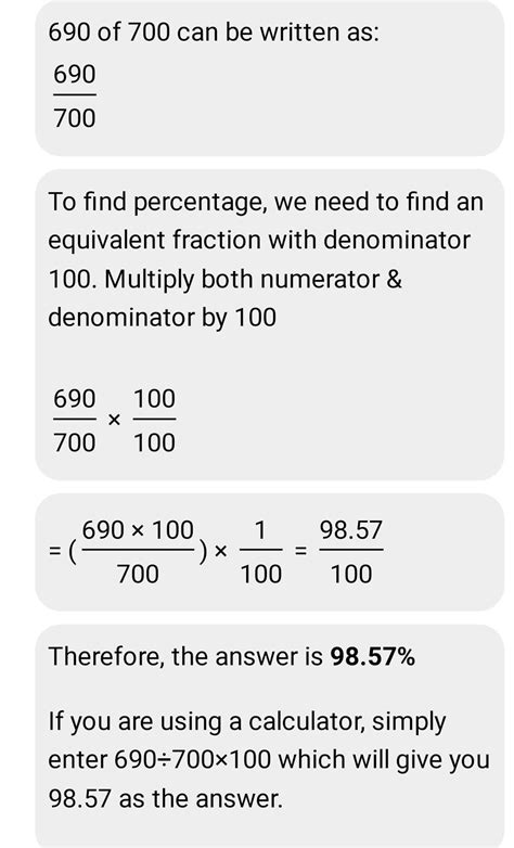What percent of 700 is 690? - Brainly.in