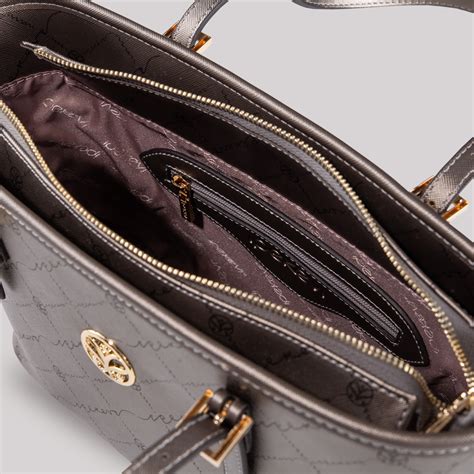 Silver Monogram Buckle Detailed Tote Bag | Ipekevi