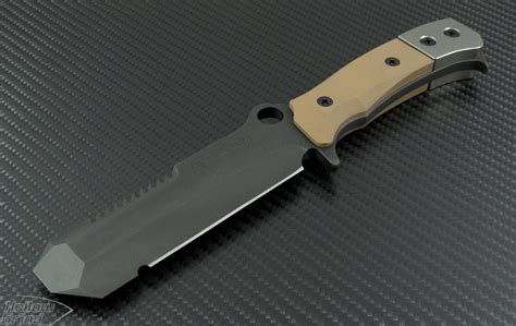 Medford Knife & Tool Coyote USMC EOD S/E Fixed (5in Black Plain D2) MKT ...