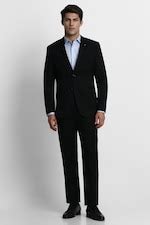 Buy Men Black Slim Fit Solid Formal Two Piece Suit Online - 758364 ...