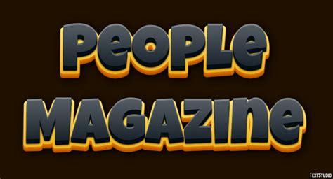 People Magazine Efecto de texto y diseño de logotipos Tendencia
