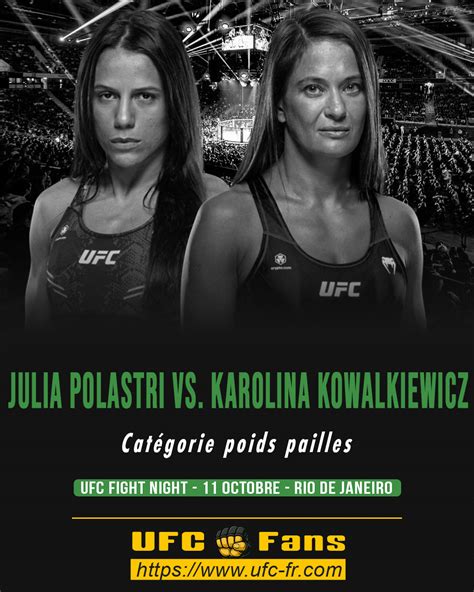 Julia Polastri surclasse Karolina Kowalkiewicz et confirme son ascension | UFC Rio de Janeiro ...