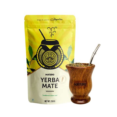 MATERO Yerba Mate Traditional Loose Leaf Tea Kit – 250g Pack, Includes ...