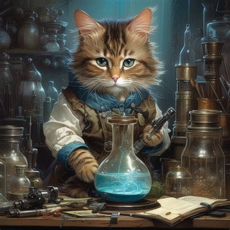 Feline Alchemist - AI Generated Artwork - NightCafe Creator