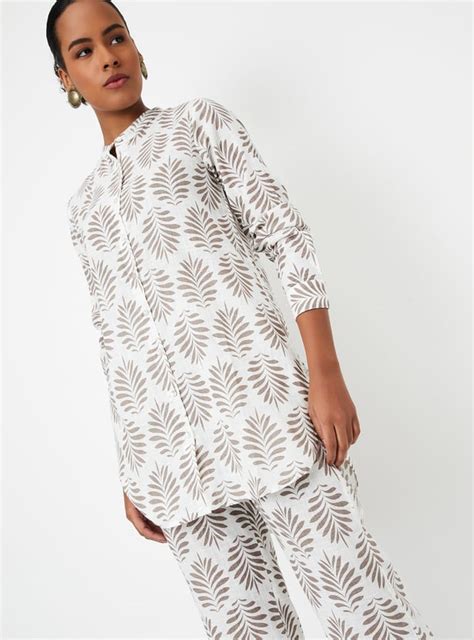 Buy Women Printed High-Low Kurta Set Online at just Rs. 999.0 ...