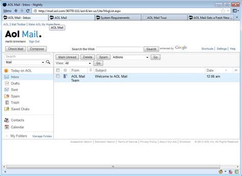 AOL Mail Screen 的图像结果