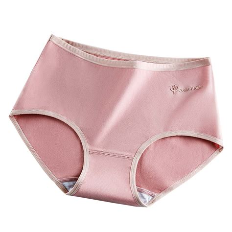 Woman Underwear Large Size Mid-Rise Panties Fashion Sexy Panties Womens Briefs Panties Pink XXL ...