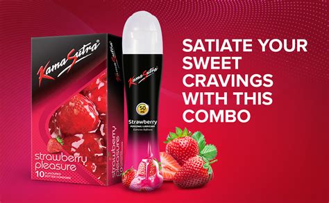 Buy KamaSutra Strawberry Flavoured Condoms for men Count 10 with ...
