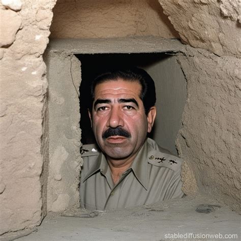 Location of Saddam Hussein's Hiding Place | Stable Diffusion Online