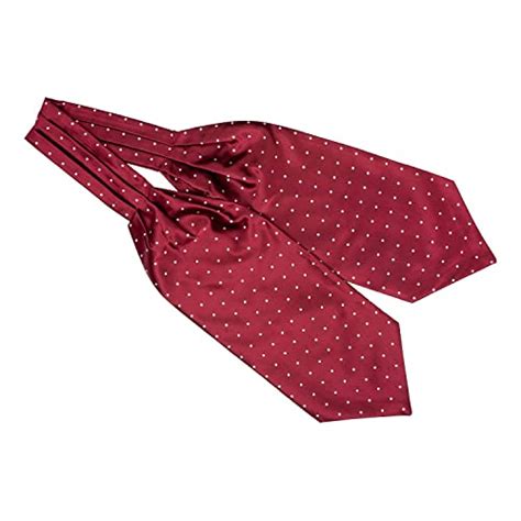 Buy The Tie Hub Men's Ascot Revolve Maroon Polka Cravat Tie and Pocket ...