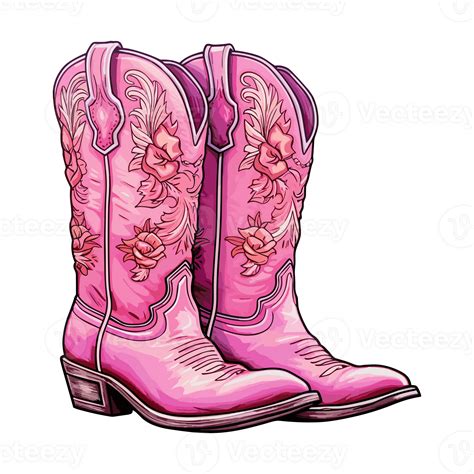 Pink cowboy cowgirl boots in western southwestern style, cowgirl ...
