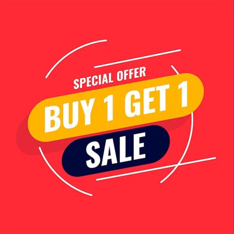 Special offer buy one get one sale template | Free Vector