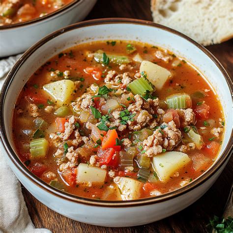 Italian Ground Turkey Vegetable Soup Recipe - Ele Show
