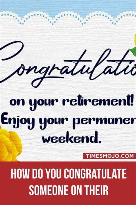 How do you congratulate someone on their retirement? - TimesMojo