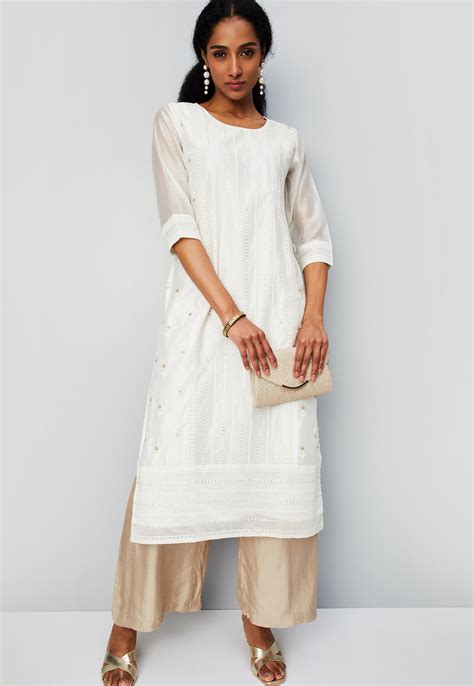 Buy Women Embroidered Straight Kurta Online at just Rs. 1399.0 ...