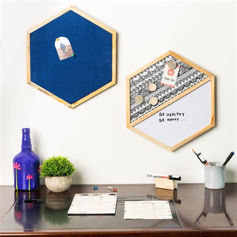 IVEI Whiteboard, Metal board & Pin Board (Big) - Set of 3 - Dark Blue ...