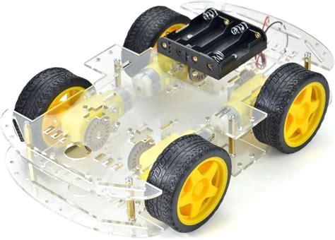 Robocraze DIY 4-wheel Drive Robot Smart Car Chassis Kits with Speed ...