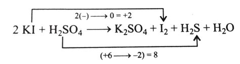 KI reacts with`H_2SO_4` producing `I_2` and `H_2S`. The volume of 0.2 ...