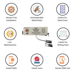SNT GSM Metal Magnetic Security Alarm with Mobile Calling - 5 User, SMS ...
