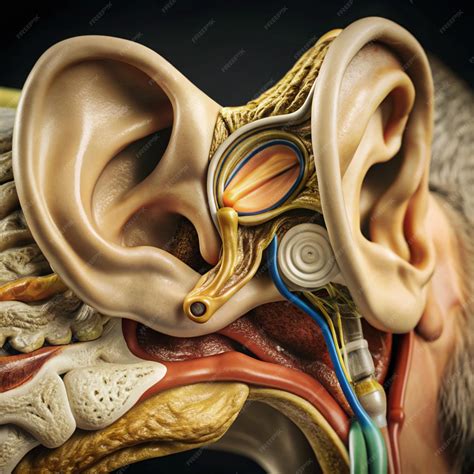Human Ear Anatomy with Labeling Medical Educational Illustration Design ...