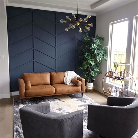 Accent wall | Feature wall living room, Blue walls living room, Accent ...