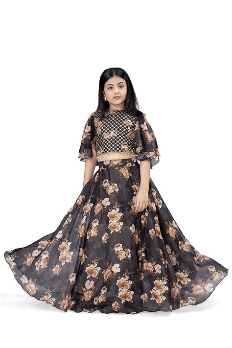Buy Fashion Dream Girls Tabby Silk Embroidered Readymade Lehenga Choli ...