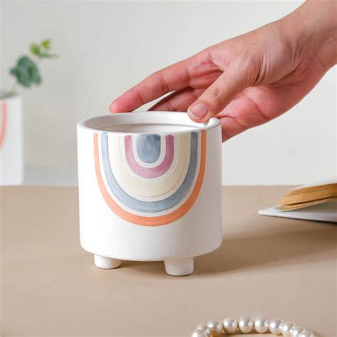 Rainbow Round Pot Small Online - Premium Planter | Nestasia