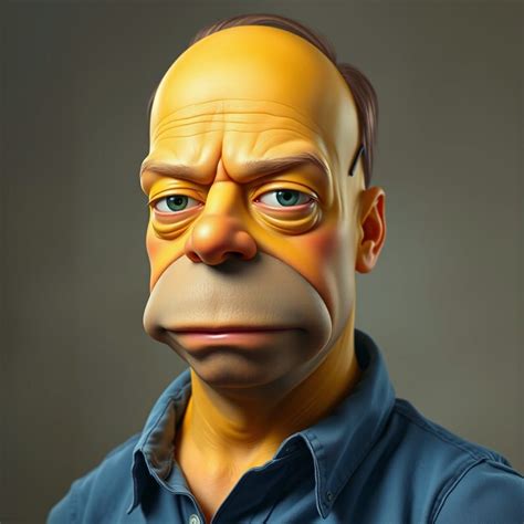 Hyper Realistic Portrait of Middle-Aged Homer Simp... - AI Art