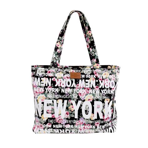 Buy Robin Ruth Medium Tote Bag With NEW YORK CITY Print - Casual Cotton ...