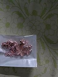Okos Rose Gold Plated Pink Flowers Link Chain Adjustable Size Charm ...