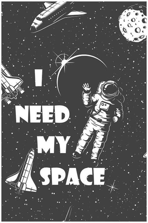 Relesh infomedia Quotation Poster On I Need My Space|Funny Wall Sticker ...