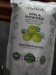 MYHERB 100% Natural Organic Amla Indian Gooseberry Powder (Dry), For ...