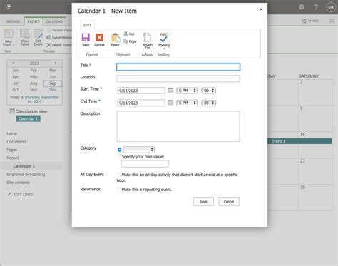 SharePoint Online Calendar 的图像结果