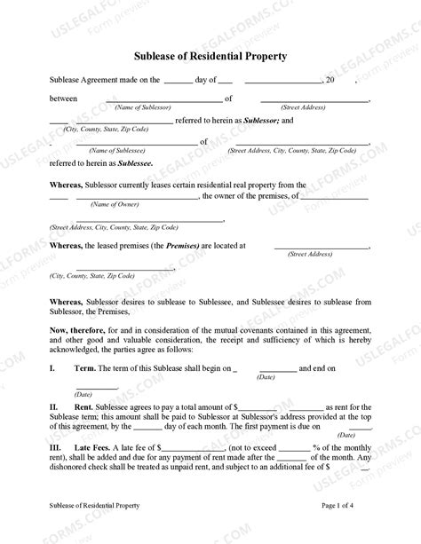 Sublease Form Leases With No Money Down In Washington | US Legal Forms