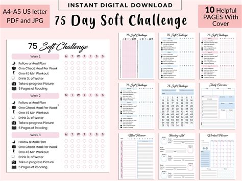 75 Soft Template Free, This 75 soft printable includes all a4, a5, and us letter pdfs for ease ...