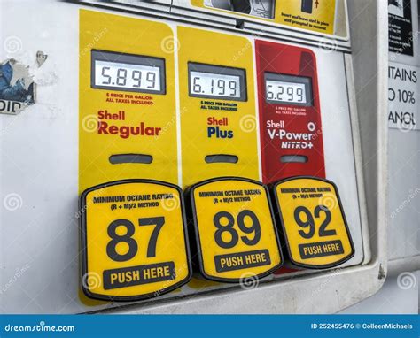 Seattle, WA USA - Circa June 2022: Close Up View of Gas Price Inflation ...